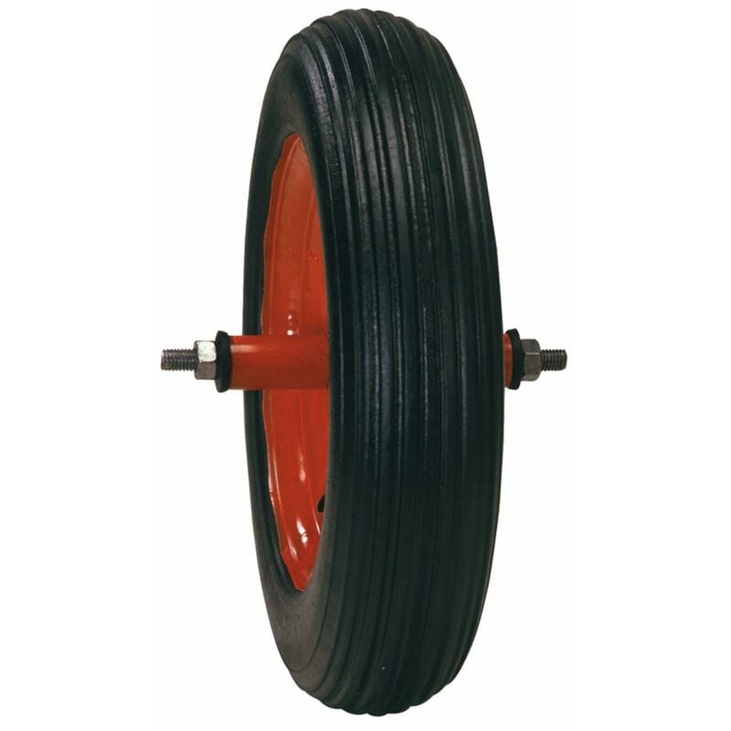 foto del prodotto ruota semipneumatica per carriola nera