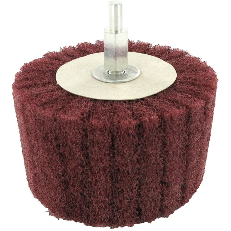 foto del prodotto ruota spugna lamellare abrasiva cilindrica grana 240 50mm o 75mm silverline 75mm 