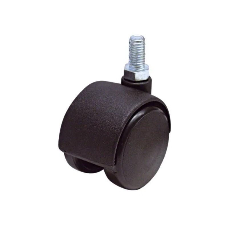foto del prodotto ruota twiny da 40 mm di diametro con mandrino filettato m8x12 mm, altezza 50 mm.