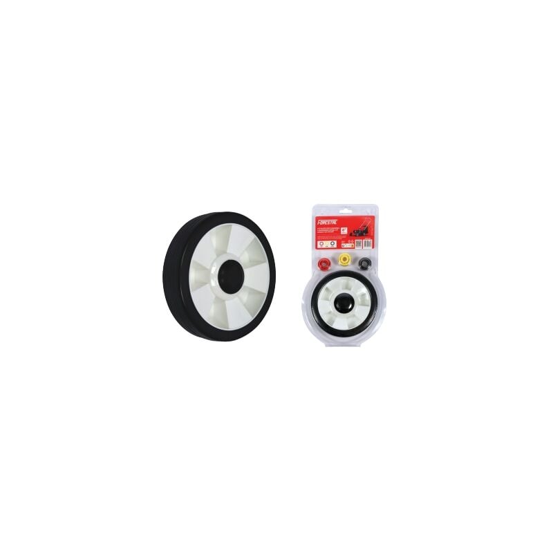 foto del prodotto ruota universale diametro 180 mm per rasaerba con adattatori 1 2 3 8 9 16