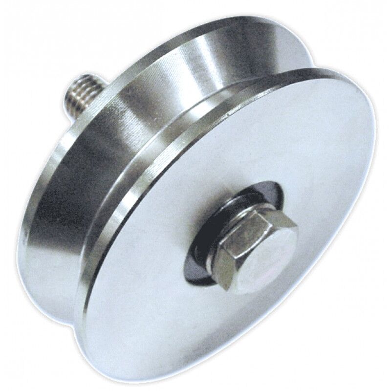 foto del prodotto ruota x cancelli c bullone fc305 140mm 2 cuscinetti gola v