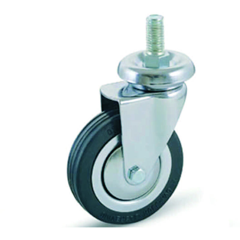 immagine 0 del prodotto ruote a forcella in gomma con perno 155b mm.60x23 perno mm.10x30 mm.93h. port. kg.60