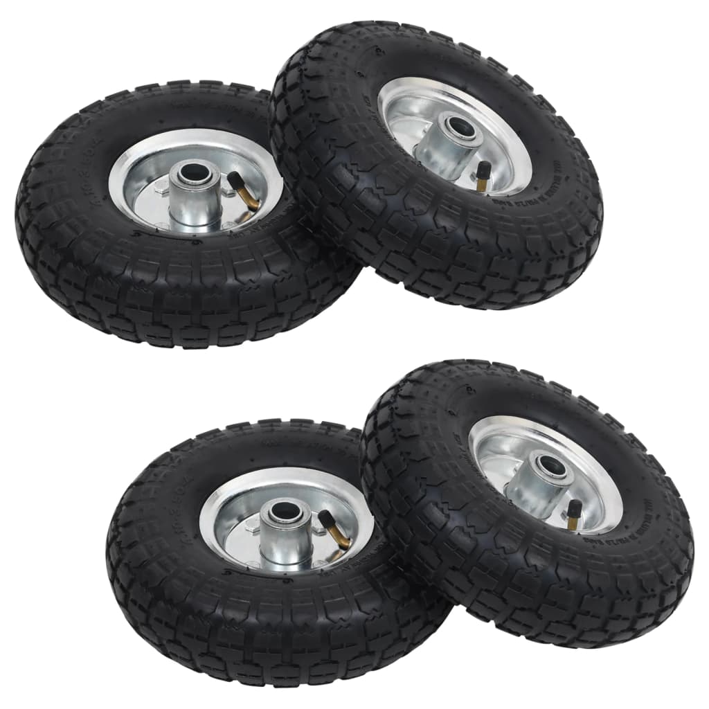 immagine 0 del prodotto ruote carrello a mano 2 pz in gomma 4.10 3.50 4 260x83 cod mxl 127988
