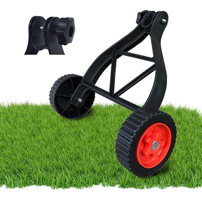 foto del prodotto ruote di supporto per decespugliatori, decespugliatori a spinta, ruote di supporto regolabili, accessori per decespugliatori, tosaerba,