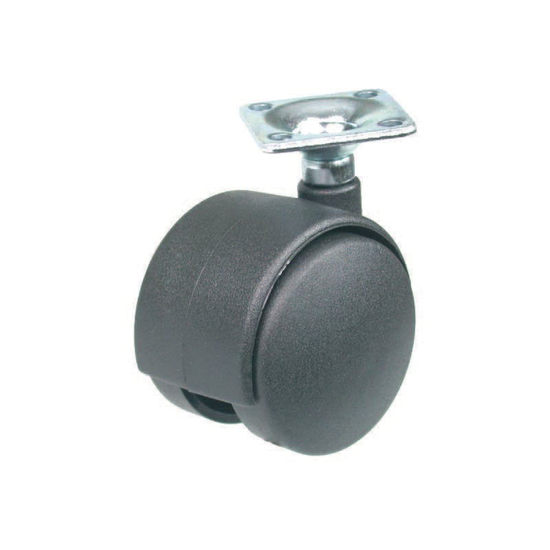 foto del prodotto ruote doppie in nylon con piastra mm.30 piastra mm.28x28