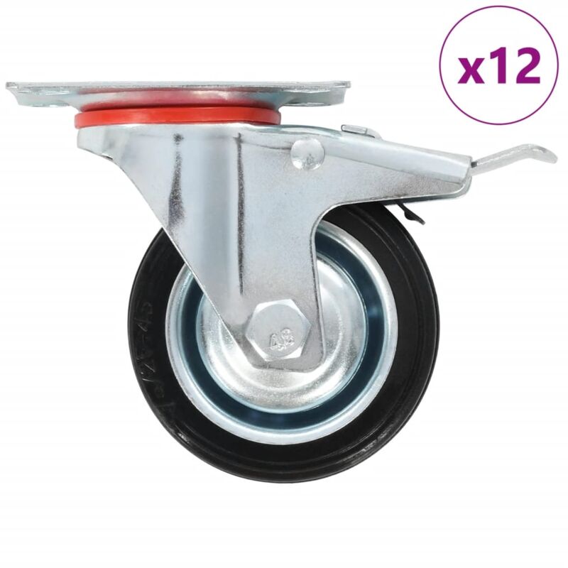 foto del prodotto ruote girevoli 12 pz 75 mm vidaxl