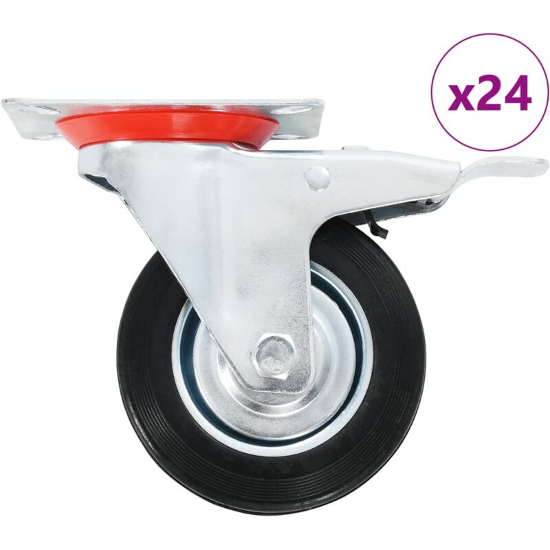 foto del prodotto ruote girevoli 24 pz 100 mm vidaxl
