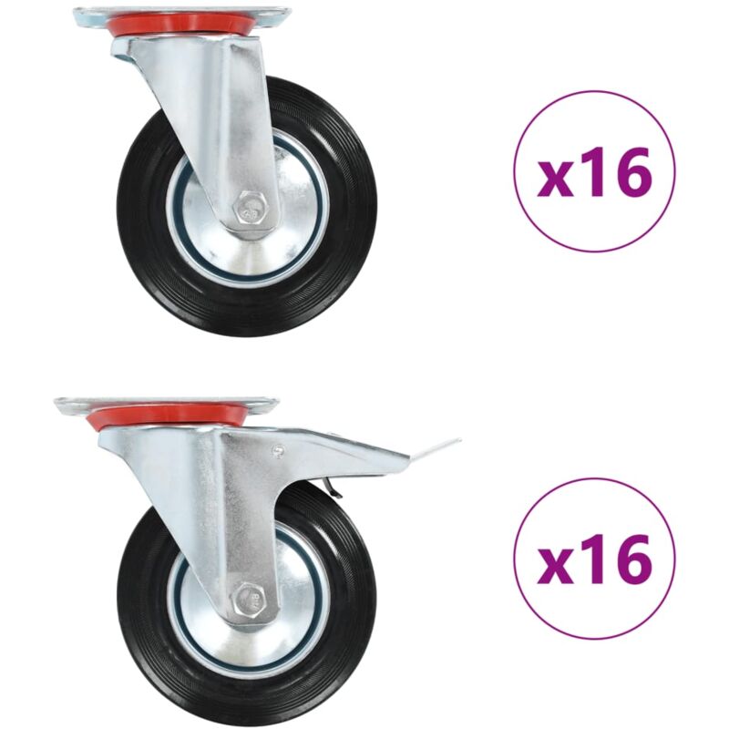 foto del prodotto ruote girevoli 32 pz 160 mm vidaxl