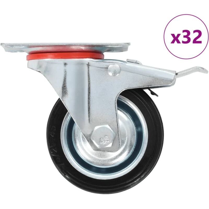 foto del prodotto ruote girevoli 32 pz 75 mm vidaxl