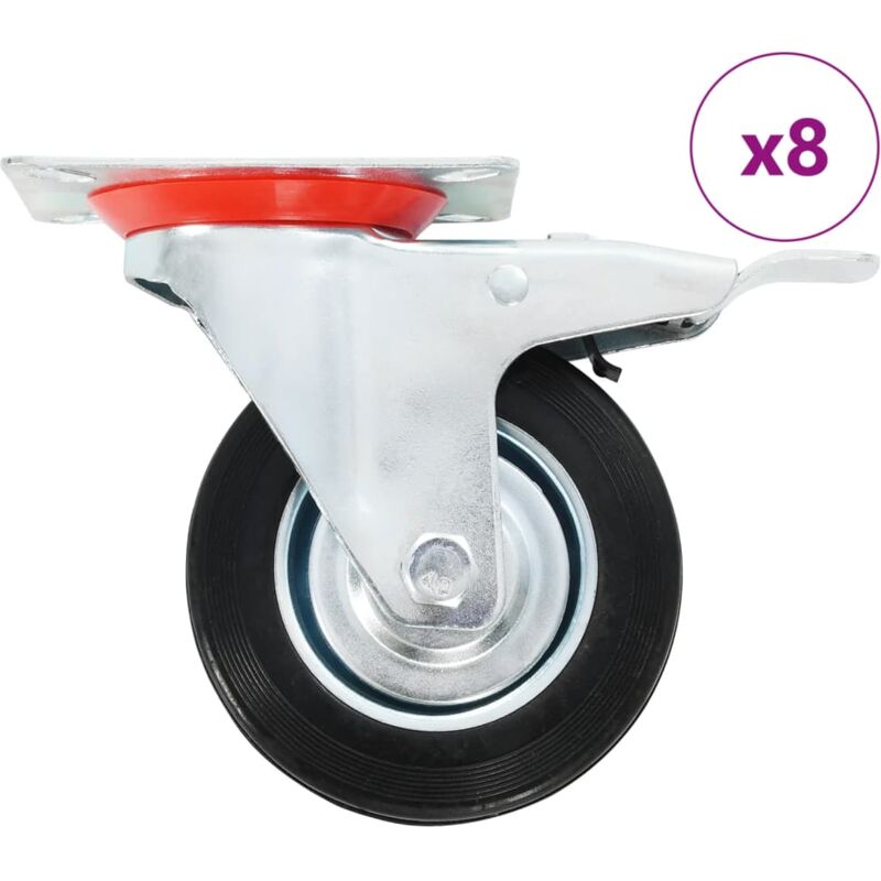 foto del prodotto ruote girevoli 8 pz 100 mm vidaxl