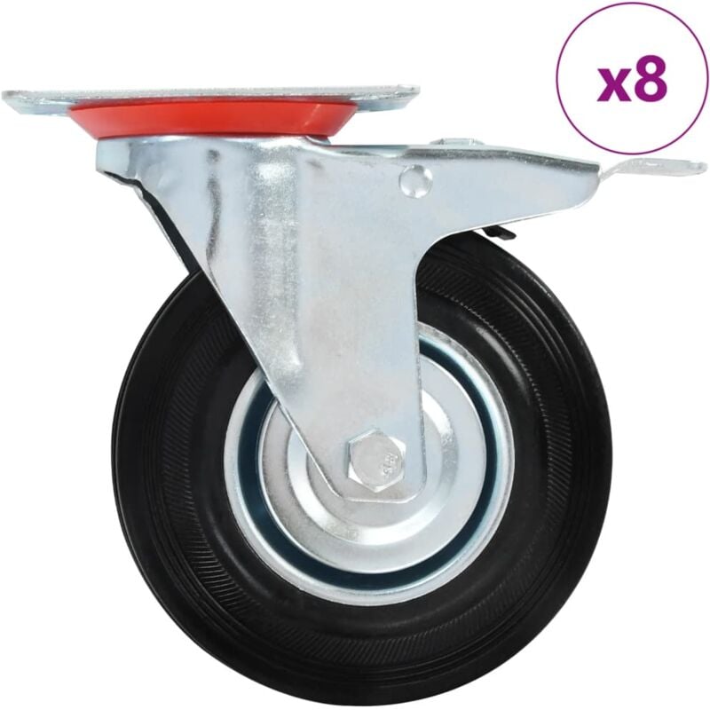 foto del prodotto ruote girevoli 8 pz 125 mm vidaxl