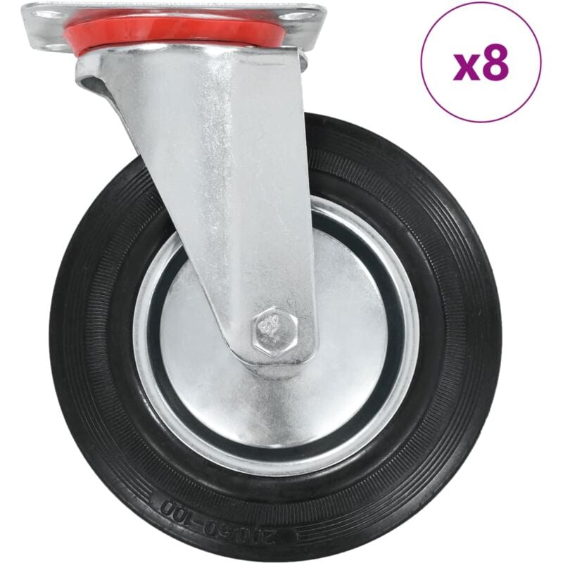 foto del prodotto ruote girevoli 8 pz 200 mm vidaxl