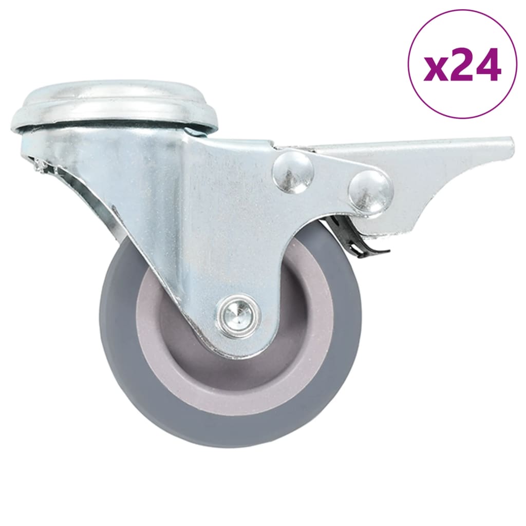 foto del prodotto ruote girevoli con foro per bullone 24 pz 50 mm cod mxl 67013