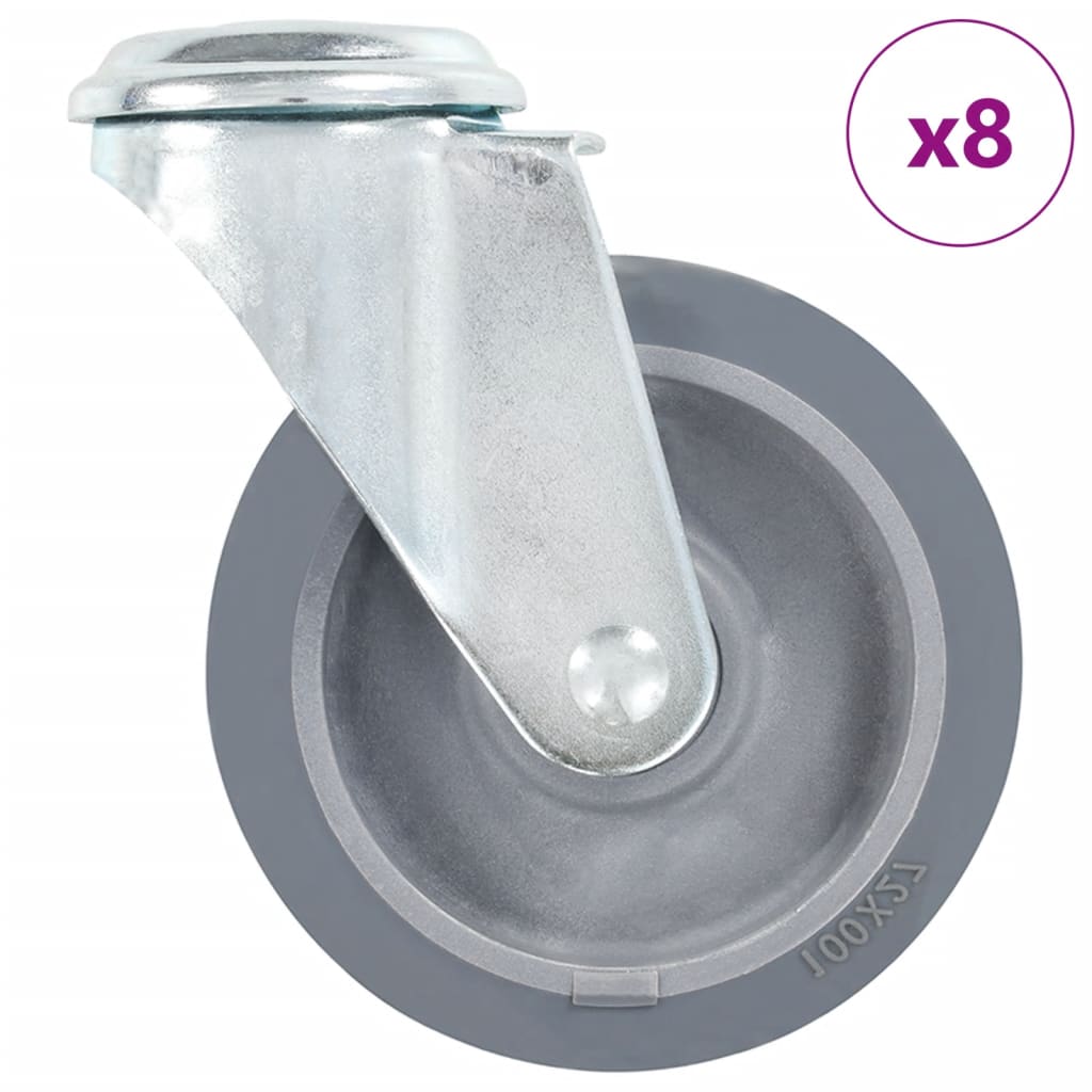 foto del prodotto ruote girevoli con foro per bullone 8 pz 100 mm