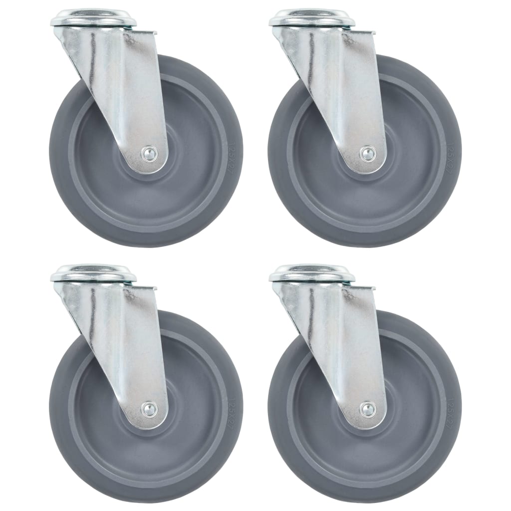 foto del prodotto ruote girevoli con foro per bulloni 4 pz 125 mmcod mxl 117359
