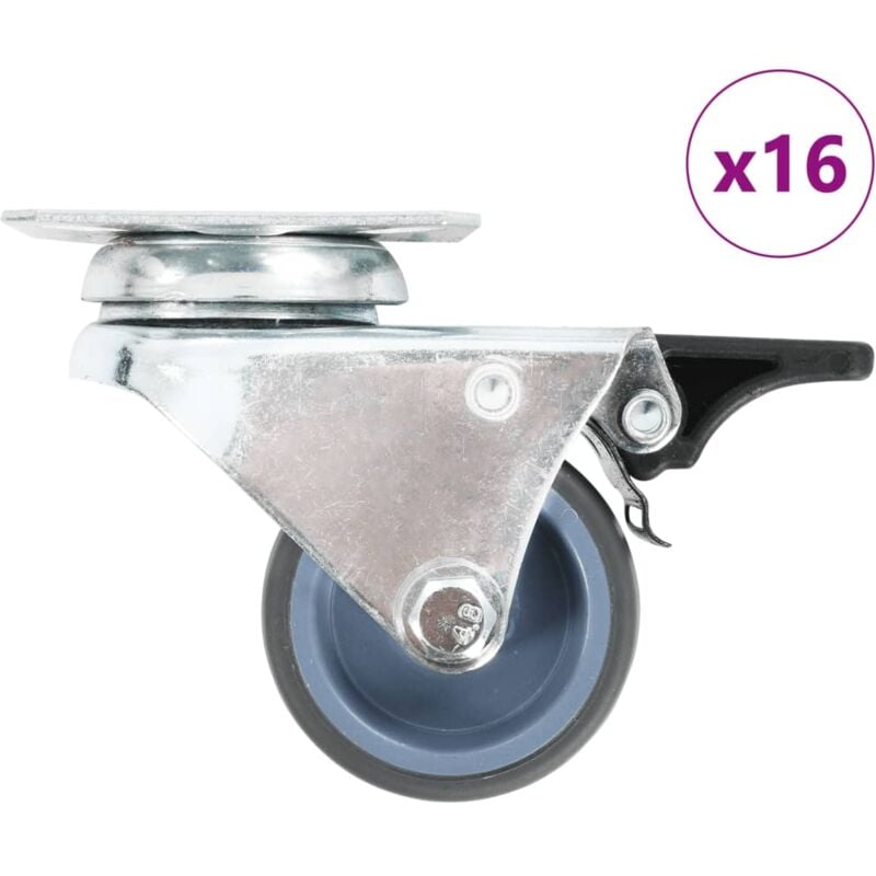 foto del prodotto ruote girevoli gemellate 16 pz 50 mm vidaxl