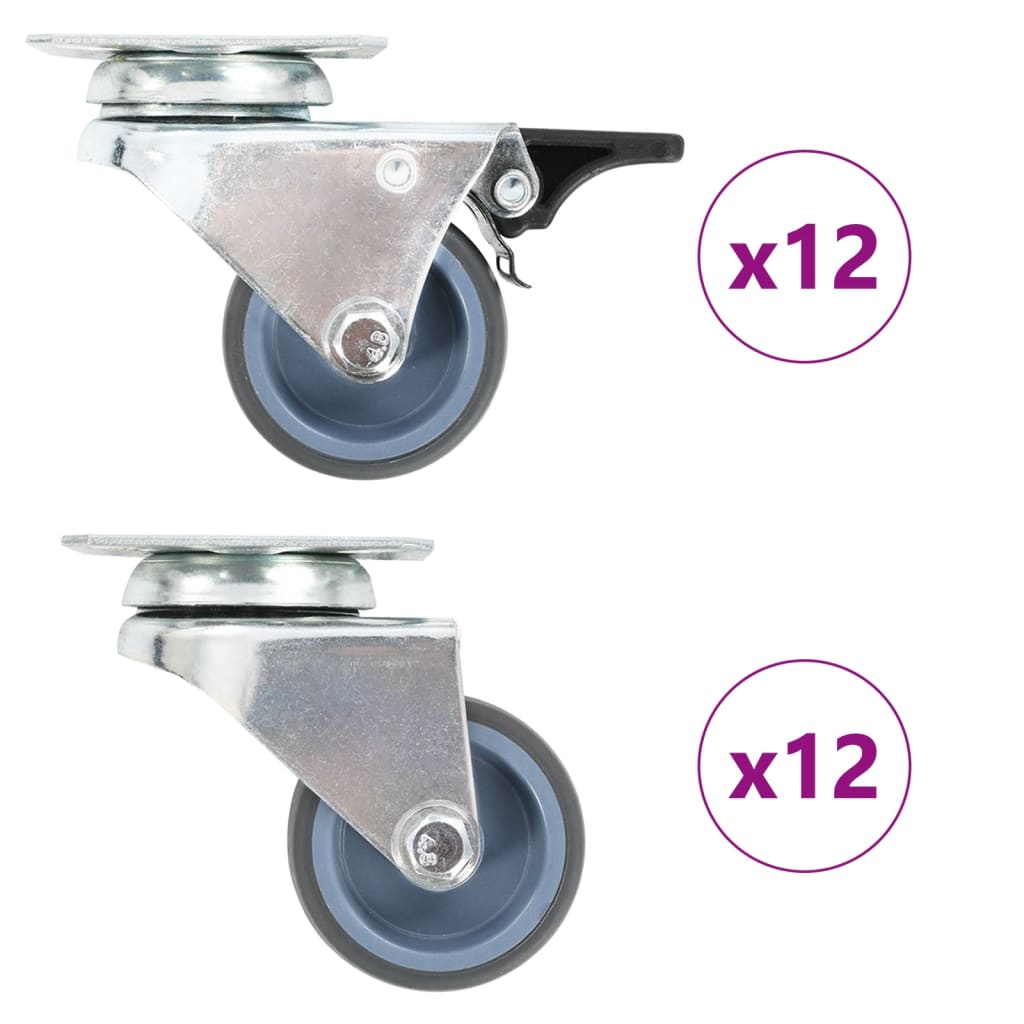 foto del prodotto ruote girevoli gemellate 24 pz 50 mm cod mxl 67770