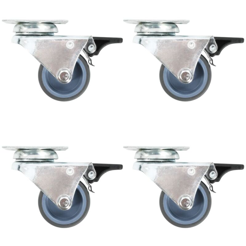 foto del prodotto ruote girevoli gemellate 24 pz 50 mm vidaxl