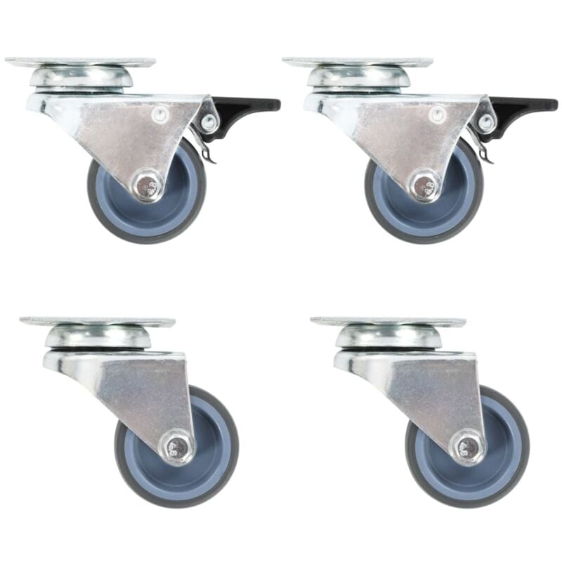 foto del prodotto ruote girevoli gemellate 4 pz 50 mm vidaxl