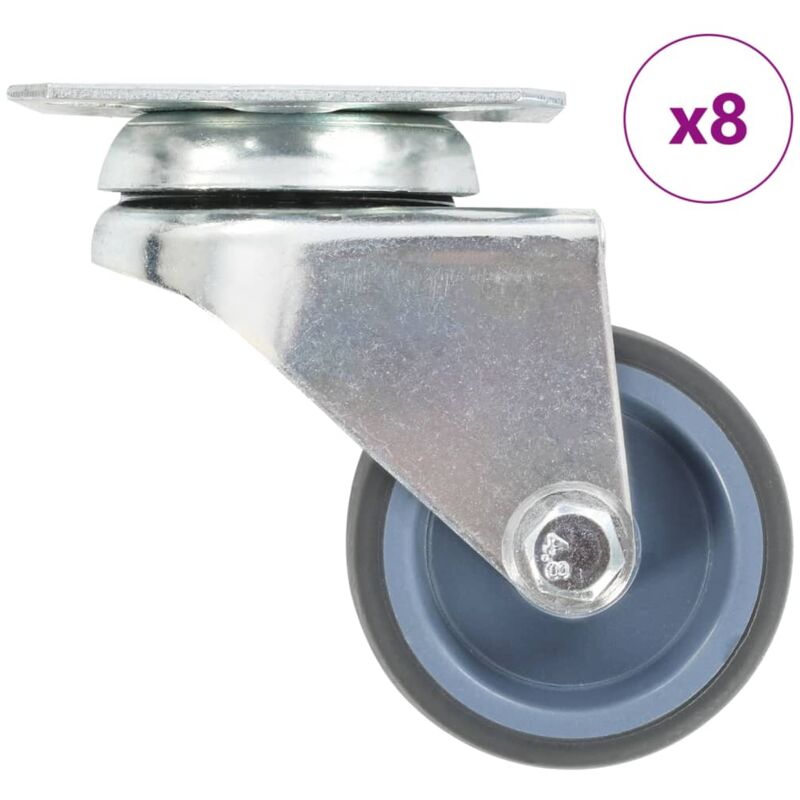 foto del prodotto ruote girevoli gemellate 8 pz 50 mm vidaxl