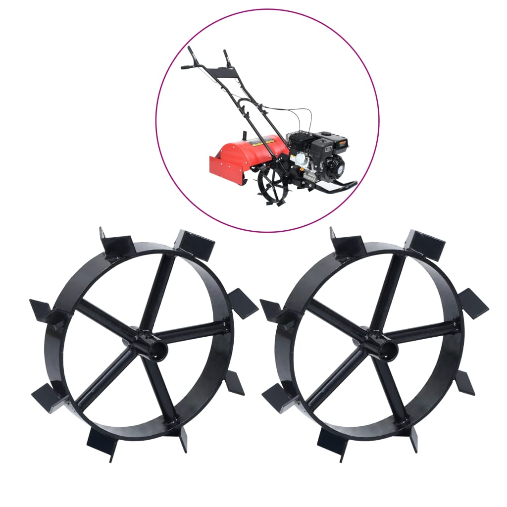 foto del prodotto ruote in metallo per motozappa a benzina 6,5 hp 2 pz