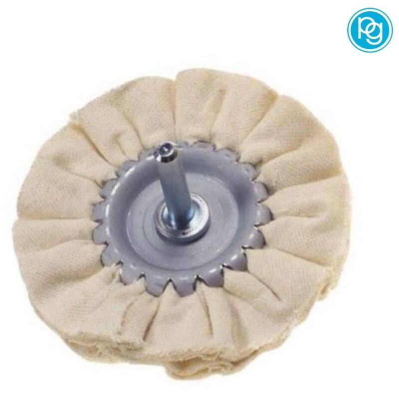 foto del prodotto ruote in tessuto per lucidare con codolo - mm.80 codolo mm.6 pg 339.30