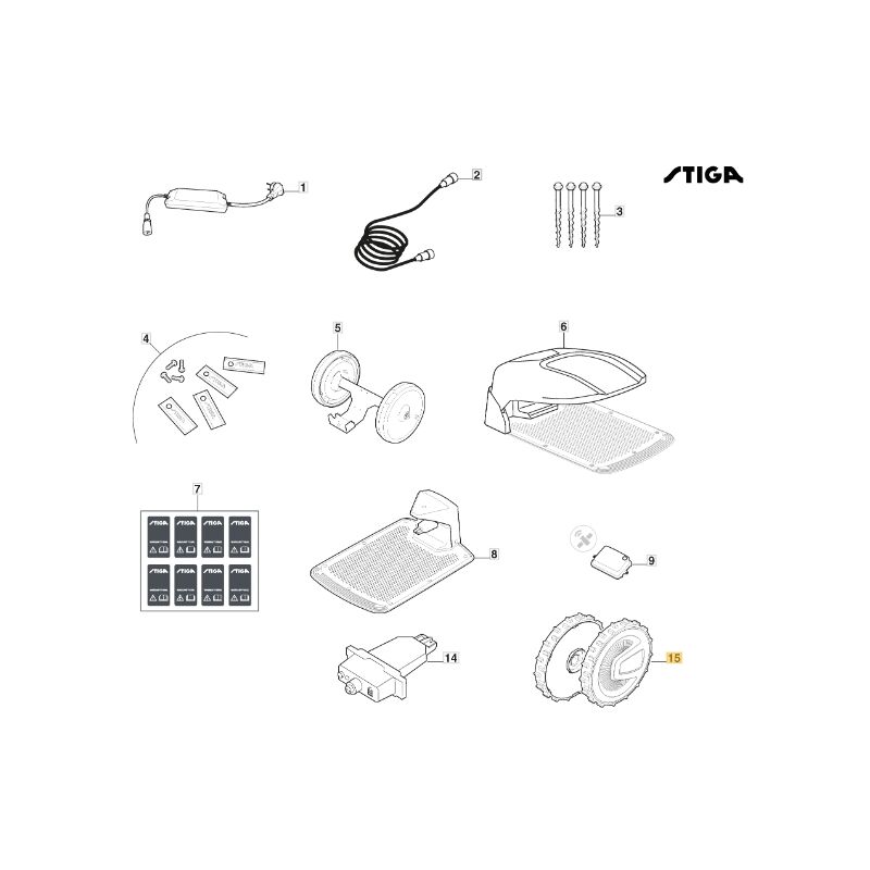 foto del prodotto ruote invernali robot tagliaerba modelli a1000 originale stiga 1127 0023 01