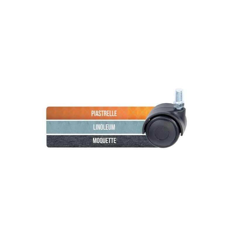 foto del prodotto ruote nylon mm.40 filetto m8