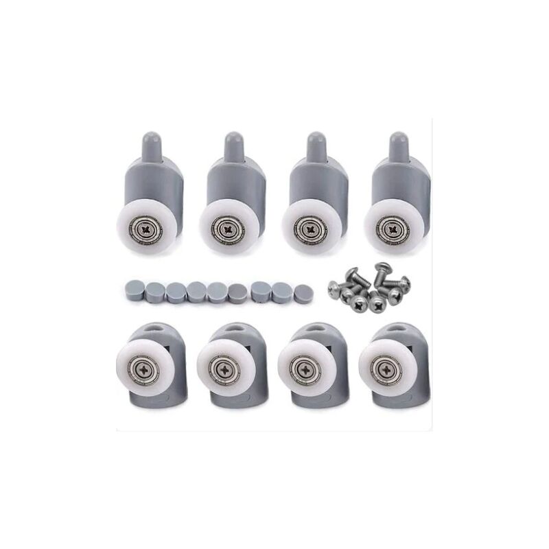 foto del prodotto ruote per porta scorrevole della doccia da 8 pezzi 23 mm, rulli per porta scorrevole del bagno okwish