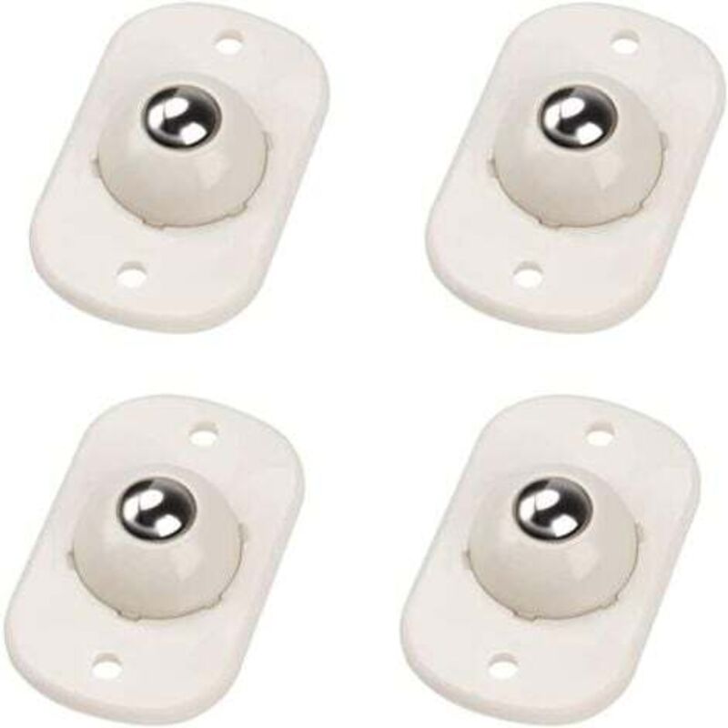 foto del prodotto ruote universali autoadesive bianche da 4 pezzi, ruote per mobili di piccole dimensioni, ruote girevoli, ruote piccole, mini ruote, per bidoni della