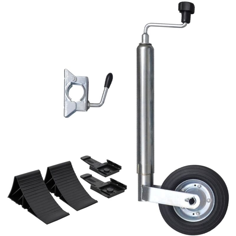 foto del prodotto ruotino 48 mm con 1 morsetto diviso e cunei per ruote - vidaxl