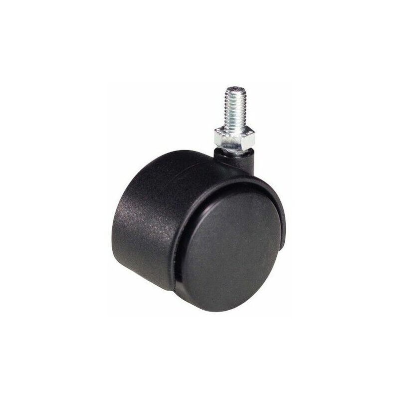 foto del prodotto ruotino domestico nylon nero puntale m8x40 mm.