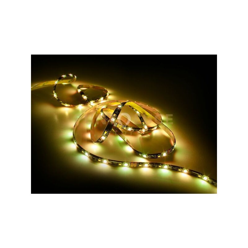 foto del prodotto rusch striscia led 10,5w 720lm, 3000k anche rgb tagliabile con telecomando multifunzione anche da esterno ip44 l. 3 metri dimmerabile