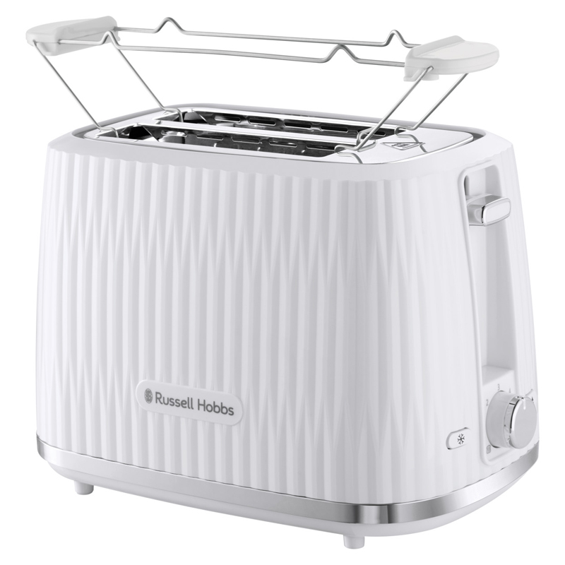 foto del prodotto russel hobbes 27370 56 tostapane 800w plastica dettagli cromati bianco