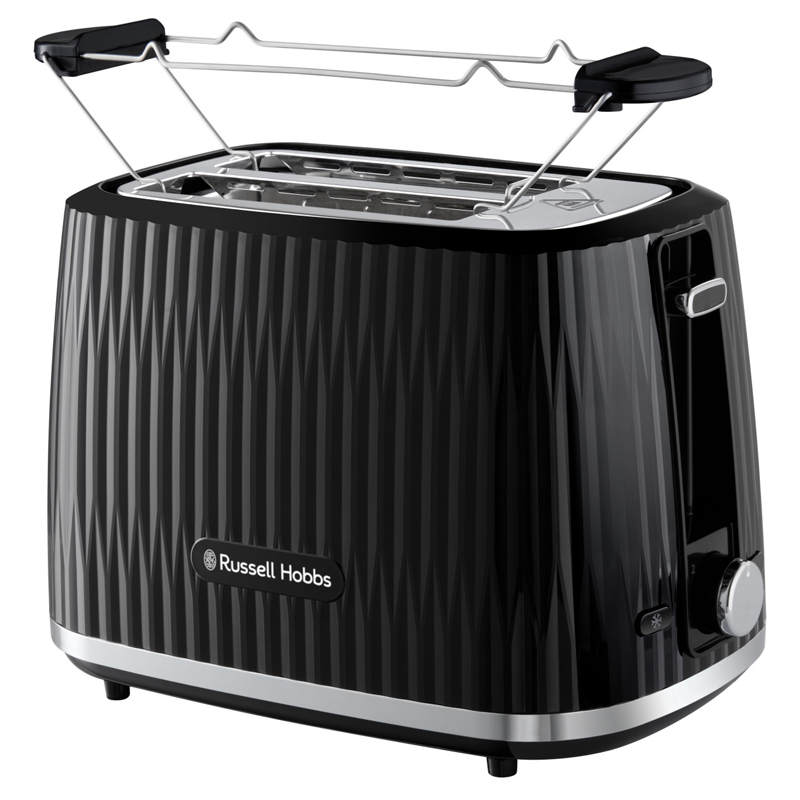 foto del prodotto russel hobbes 27371 56 tostapane 800w plastica dettagli cromati nero