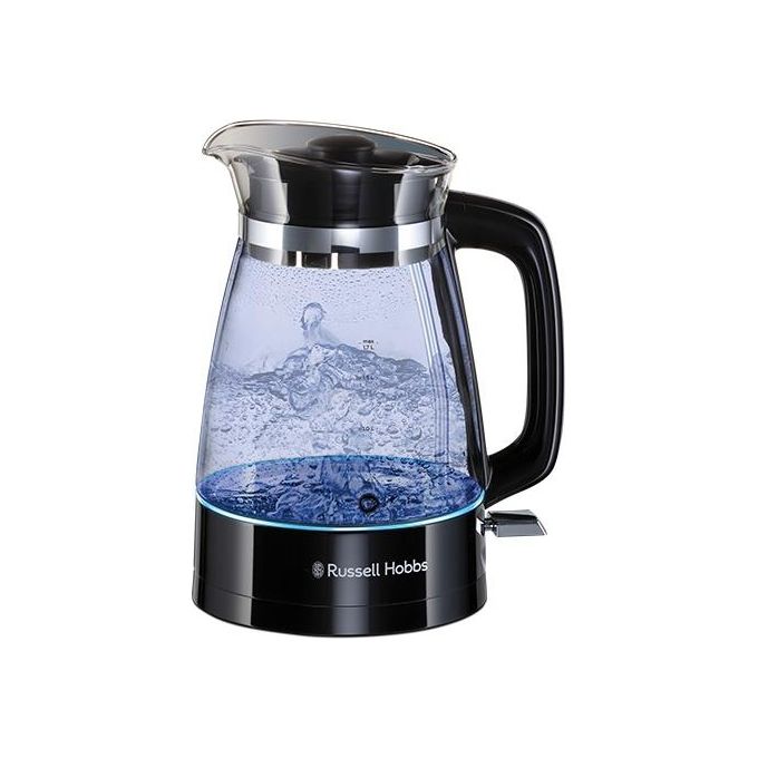 foto del prodotto russell hobbs 26080-70 classics bollitore caraffa in vetro illuminazione interna blu base girevole a 360 gradi