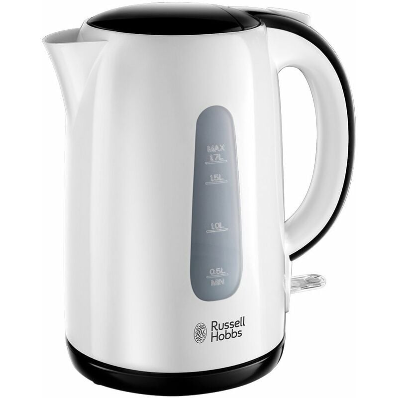 foto del prodotto russell hobbs bollitore elettrico 1,7 l, 2200 w, elemento riscaldante nascosto filtro anticalcare rimovibile arresto automatico indicatore