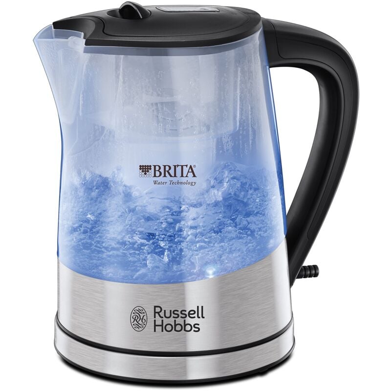 foto del prodotto russell hobbs bollitore elettrico filtro acqua brita maxtra e antiresidui 1l 0,5l illuminazione a led cartuccia filtrante filtro anticalcare