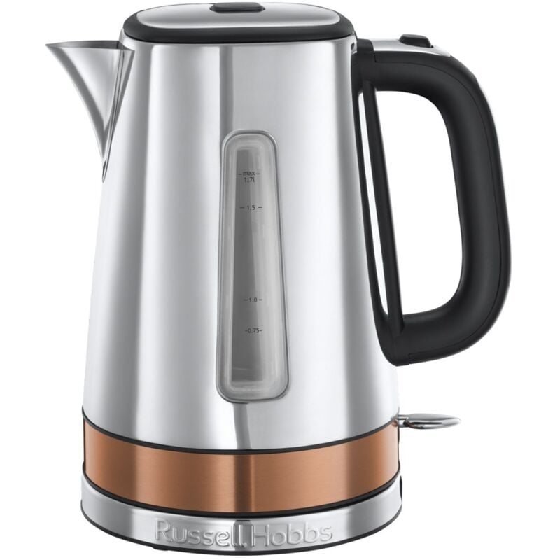 foto del prodotto russell hobbs bollitore elettrico luna 1,7 l, 2400 w acciaio inox color rame funzione ebollizione rapida filtro anticalcare rimovibile