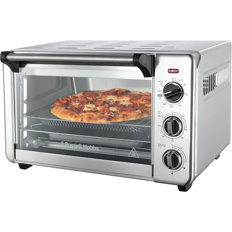 foto del prodotto russell hobbs fornetto elettrico multifunzione 5 in 1 friggitrice ad aria calda, mini forno, grill, tostapane, funzione riscaldamento 20 l,