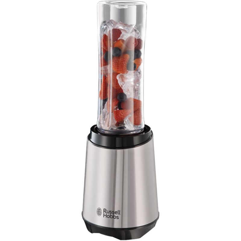 foto del prodotto russell hobbs frullatore robot da cucina e frullatore portatile motore potente da 23.500 giri min, contenitore di miscelazione da 600 ml, no