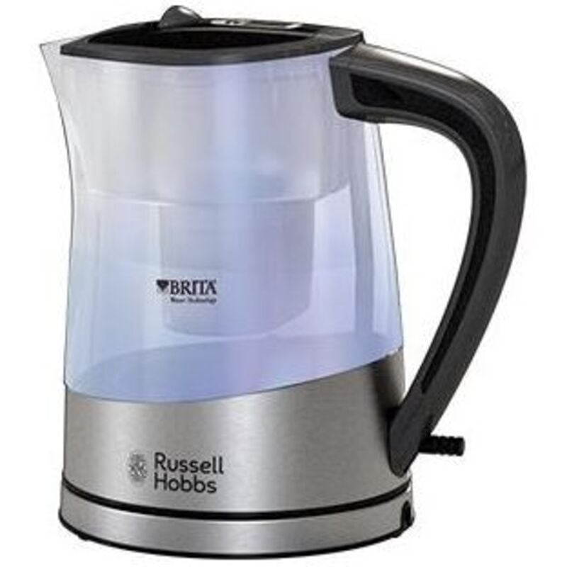foto del prodotto russell hobbs purity bollitore elettrico 1lt 2200w nero-argento-trasparente