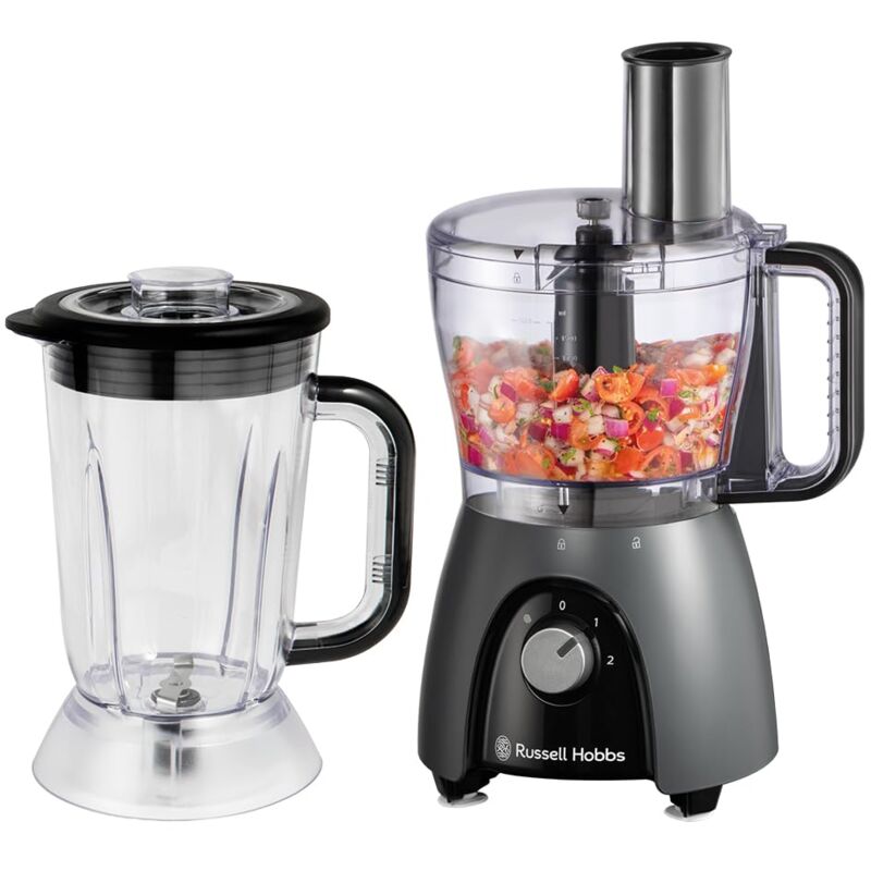 foto del prodotto russell hobbs robot da cucina frullatore tritatutto macinatore affetta verdure per impastare, affettare, tritare grattugiare, lavastoviglie ok,