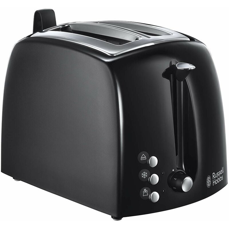 foto del prodotto russell hobbs tostapane con pinze 2 fette scomparti per toast extra larghi pinze per toast integrate, 6 livelli di doratura funzione di