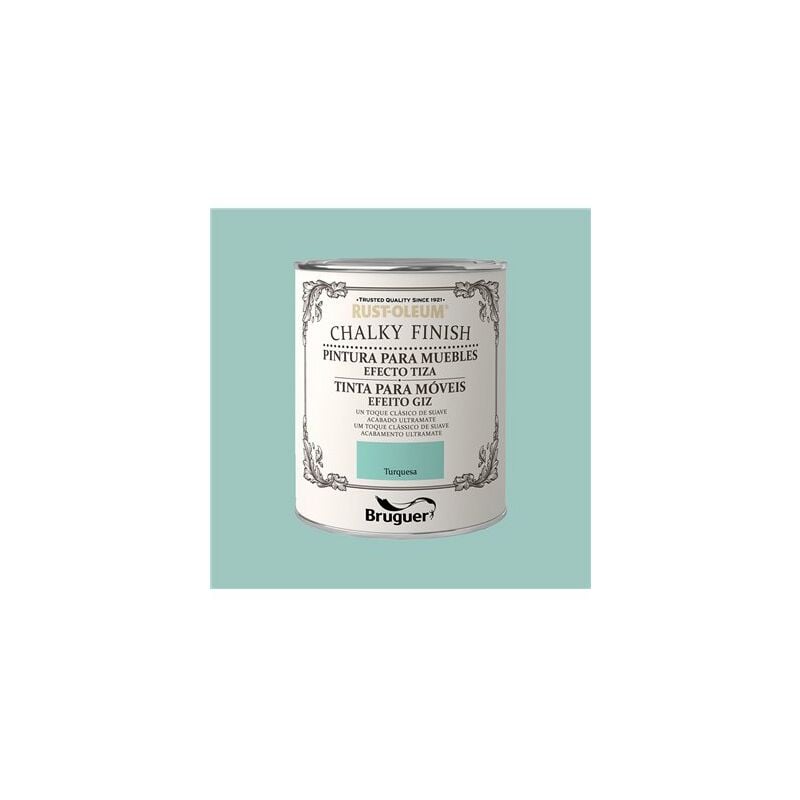 foto del prodotto rust oleum mobili turchese finitura gessata ruggine oleum 750ml bruguer
