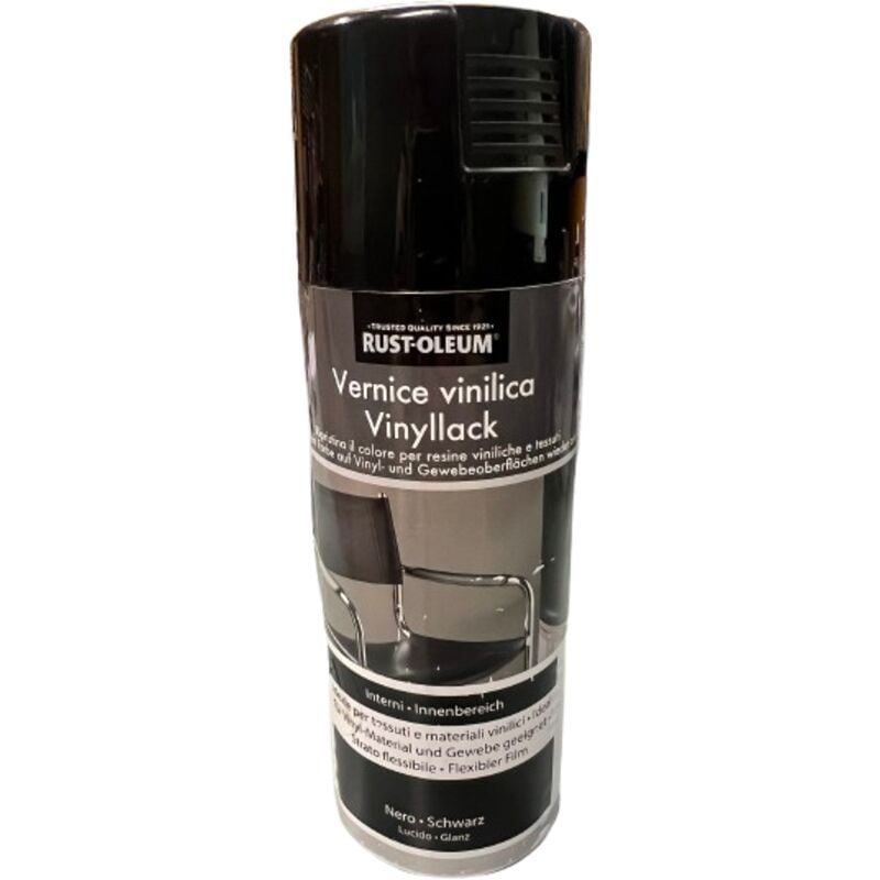 foto del prodotto rust oleum spray diretto vinilico nero400 ml