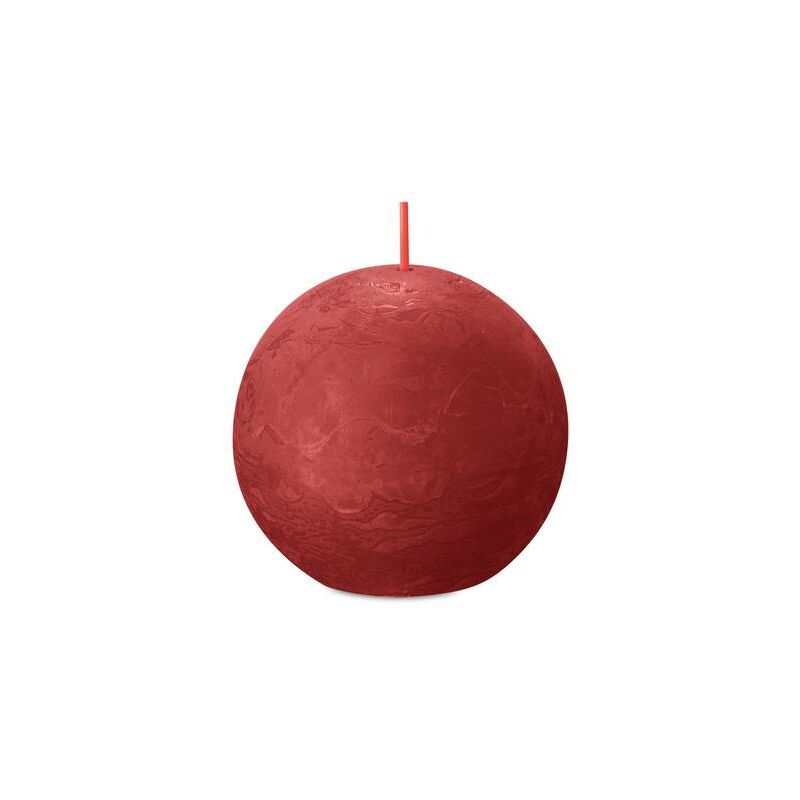 foto del prodotto rustic ball delicate red 76 bolsius