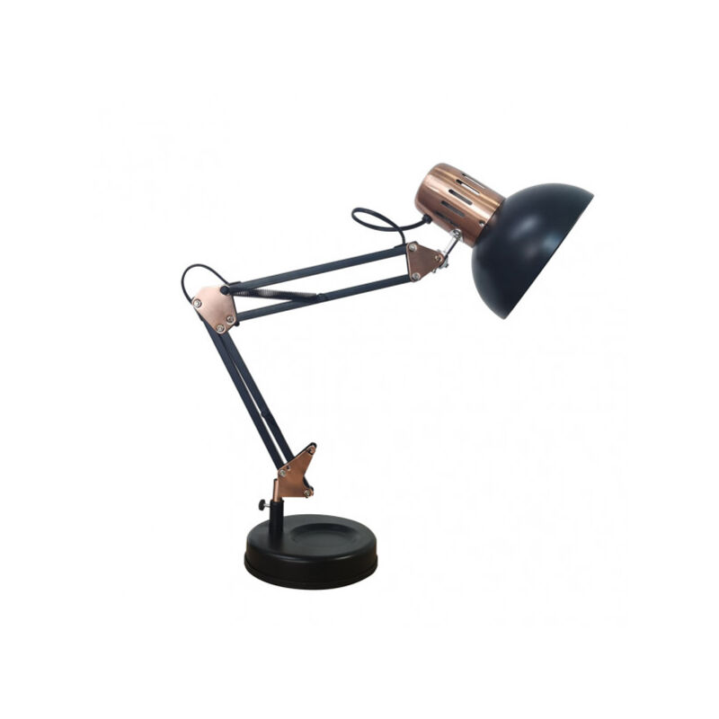 foto del prodotto rutilo nero rame 57x39x15 cm fabrilamp lampada da tavolo articolata