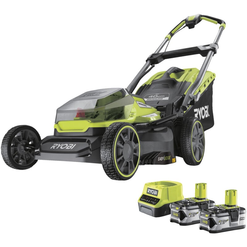 foto del prodotto ry18lmx40a 0 rasaerba brushless batteria 18v one 40cm 50lt kit 2x4.0 ah ryobi