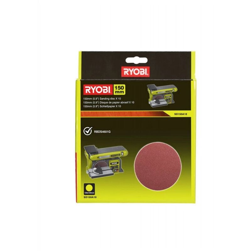 foto del prodotto ryobi 10 pezzi dischi abrasivi di ricambio per levigatrice rbds4601g